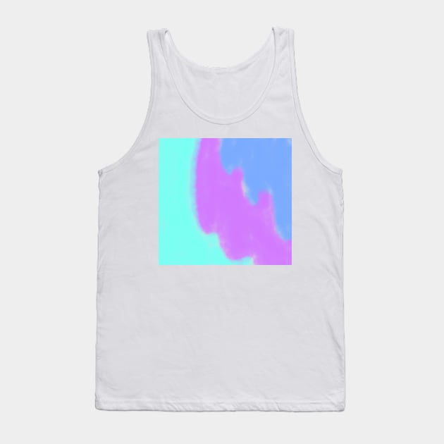 Blue purple watercolor art design Tank Top by Simplecooldesignss